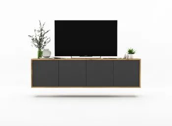 Szafka RTV NILA 4 150 dąb wotan/grafit mat