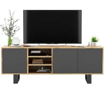Szafka RTV NILA 5 150 dąb wotan/grafit mat
