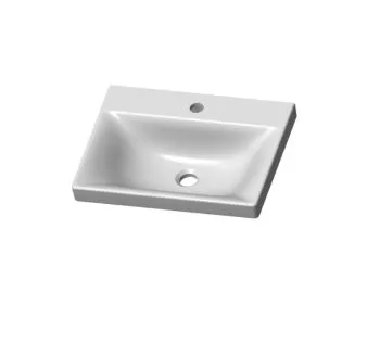 Umywalka wpuszczana VEA 49cm biała ceramiczna
