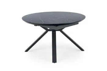 Stół rozkładany VERTIGO 130(180)x130 czarny marmur