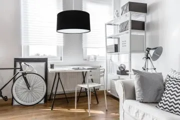 Lampa wisząca HOME 50 czarna/biała