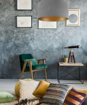 Lampa wisząca HOME 50 szara/złota