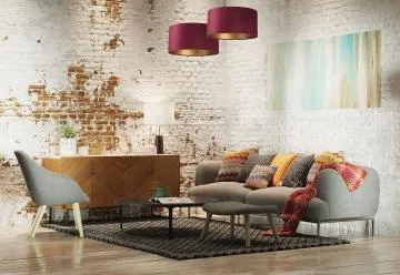 Lampa wisząca HOME 60 fioletowa/złota