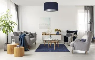 Lampa wisząca HOME 50 granatowa/srebrna