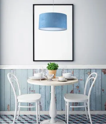 Lampa wisząca HOME 50 błękitna/biała
