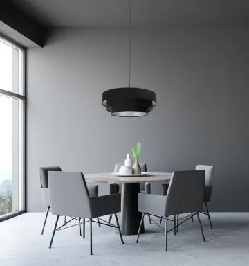 Lampa wisząca TRIO czarna/srebrna