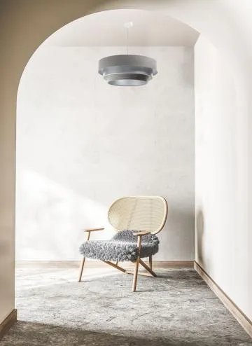 Lampa wisząca TRIO MIX szara/srebrna