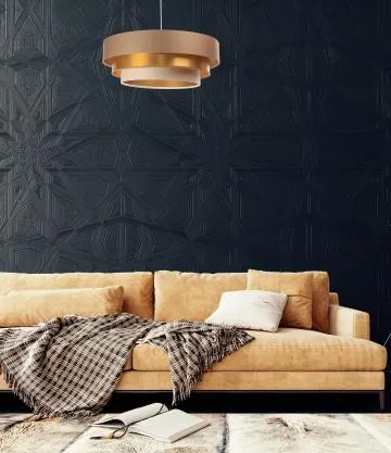 Lampa wisząca TRIO MIX beżowa/złota/kremowa