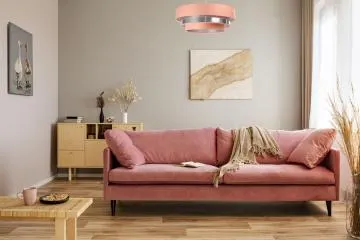 Lampa wisząca TRIO MIX różowa/srebrna