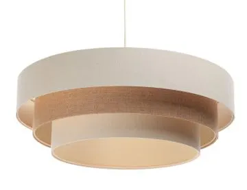 Lampa wisząca ERUTAN TRIPLE kremowa/brązowa