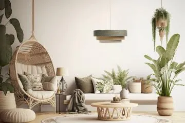 Lampa wisząca ERUTAN TRIPLE zielona/beżowa/kremowa