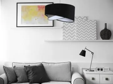 Lampa wisząca SHAPELESS czarna/szara/biała
