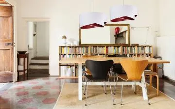 Lampa wisząca GEMSTONE WHITE biała/burgundowa