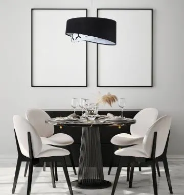 Lampa wisząca BLACK VELVET czarna/biała