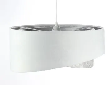 Lampa wisząca ALBIT biała/srebrna