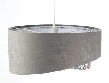 Lampa wisząca ASHES szara/biała