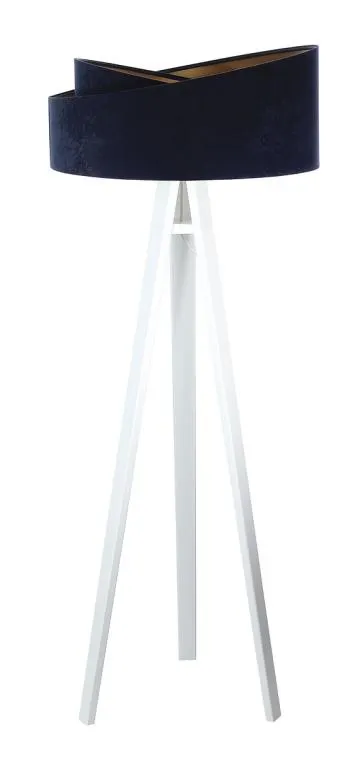 Lampa stojąca GEMSTONE granatowa/złota/biała