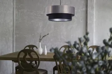 Lampa wisząca DOUBLE 60 czarna/szara