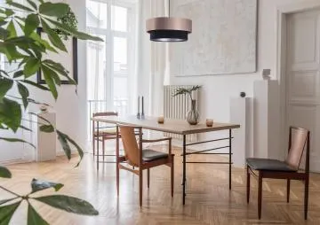 Lampa wisząca DOUBLE 40 czarna/beżowa