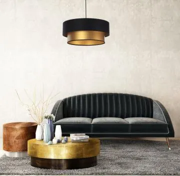 Lampa wisząca DOUBLE BLACK 40 złota/czarna