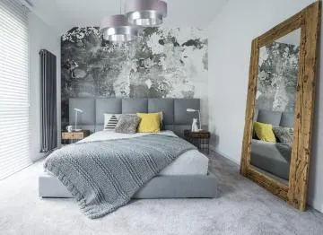 Lampa wisząca DOUBLE GRAY 60 szara/srebrna
