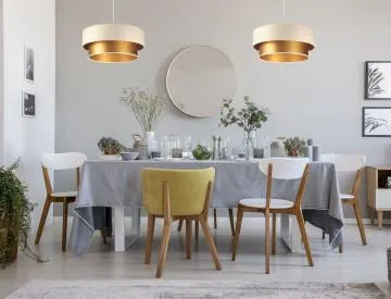 Lampa wisząca DOUBLE CREAM 50 kremowa/złota