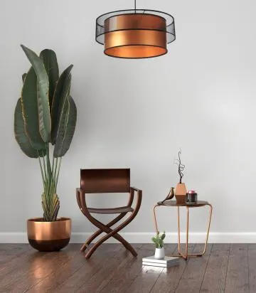 Lampa wisząca DOUBLE NET 50 miedziana
