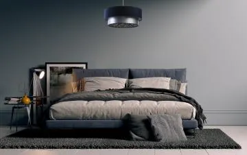Lampa wisząca DOUBLE MIX 40 granatowa/srebrna