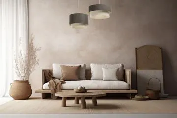 Lampa wisząca ERUTAN DOUBLE 60 szara/kremowa