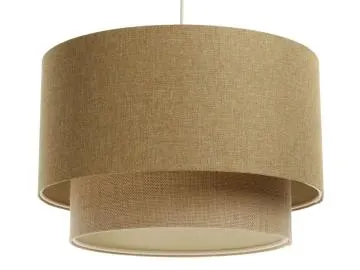 Lampa wisząca ERUTAN DOUBLE 60 żółta/beżowa