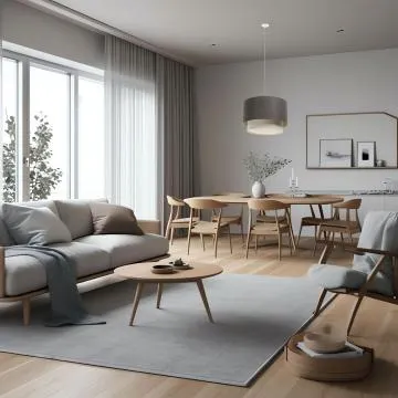 Lampa wisząca ERUTAN DOUBLE RATTAN 50 szara/kremowa