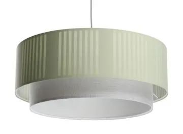 Lampa wisząca DUO LAMI LINE 60x25 zielona/kremowa