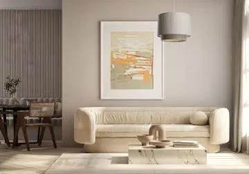 Lampa wisząca DUO LAMI LINE 60 kremowa/beżowa