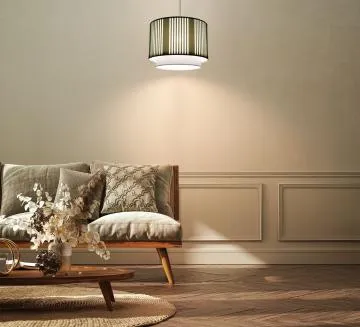 Lampa wisząca DUO LAMI LINE 60 zielona/kremowa