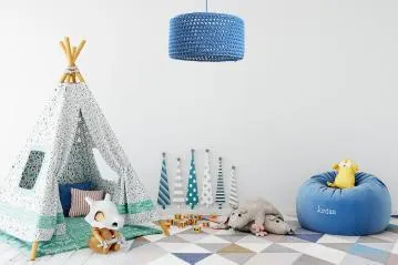 Lampa wisząca COTTON 40 niebieska