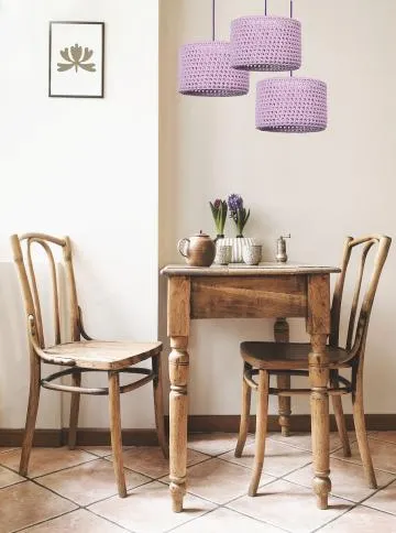 Lampa wisząca COTTON 25 fioletowa