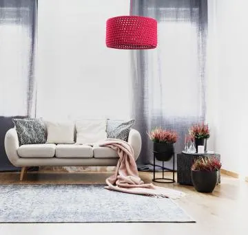 Lampa wisząca COTTON 40 czerwona