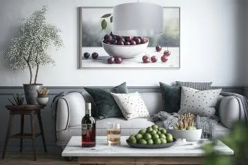 Lampa wisząca MODERN 70 szara/srebrne lustro