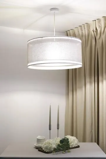 Lampa wisząca DUO LEN LIGHT 003-60 szara/srebrna