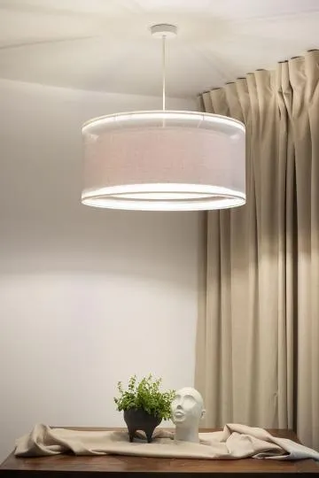 Lampa wisząca DUO LEN LIGHT 60 kremowa