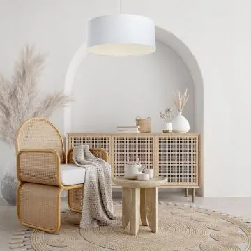 Lampa wisząca MODERN RATTAN 60 biała