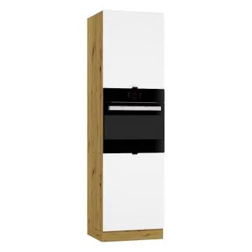 Szafka pod piekarnik GIANNA D60PK/2133 P/L biała alaska/dąb artisan