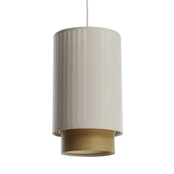 Lampa wisząca DUO LAMI LINE 20 kremowa/brązowa