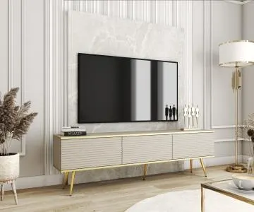 Szafka RTV KARL 3D 175cm wisząca/stojąca kaszmirowy mat 