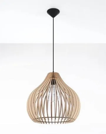 Lampa wisząca APRILLA drewniana
