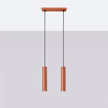 Lampa wisząca LAGOS 2 ochra czerwona