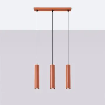 Lampa wisząca LAGOS 3L ochra czerwona