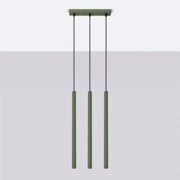 Lampa wisząca PASTELO 3 zielona oliwka