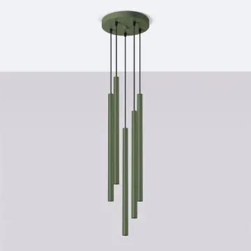 Lampa wisząca PASTELO 5P zielona oliwka