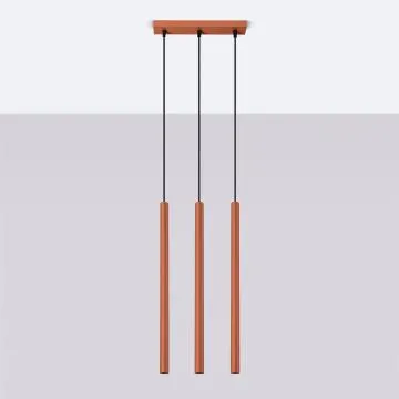 Lampa wisząca PASTELO 3 ochra czerwona